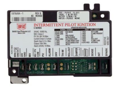 Baso C670JGA-1C Intermittent Pilot Ignition Control With Rollout Switch 24V