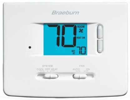 Braeburn 1020NC 24v/Millivolt Single-Stage Non Programmable Thermostat 1H-1C