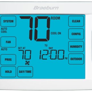 Braeburn 6300 24v Multi-Stage H/C Programmable Touchscreen Hybrid Thermostat