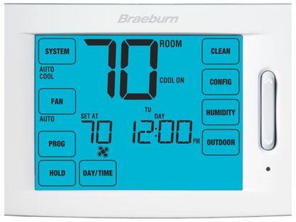 Braeburn 6300 24v Multi-Stage H/C Programmable Touchscreen Hybrid Thermostat