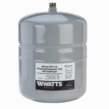 Watts 0066605 1/2" 2.1 Gallon Pressurized Expansion Tank ETX-15